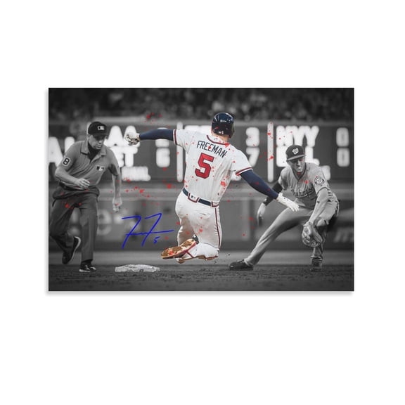Freddie Freeman American Baseball Players Sports Celebrity Canvas Wall Art Posters For Room Aesthetic And Decor 31 Poster For Bedroom Bathroom Living Room Office Kitchen Decor