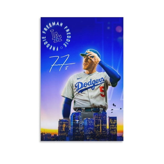 Freddie Freeman American Baseball Players Sports Celebrity Canvas Wall Art Posters For Room Aesthetic And Decor 5 Poster For Bedroom Bathroom Living Room Office Kitchen Decor