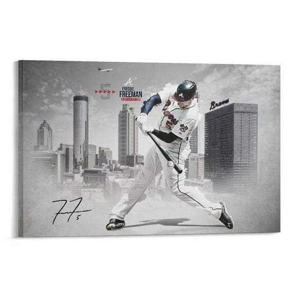 Freddie Freeman American Baseball Players Sports Celebrity Canvas Wall Art Posters For Room Aesthetic And Decor 7 Poster For Bedroom Bathroom Living Room Office Kitchen Decor