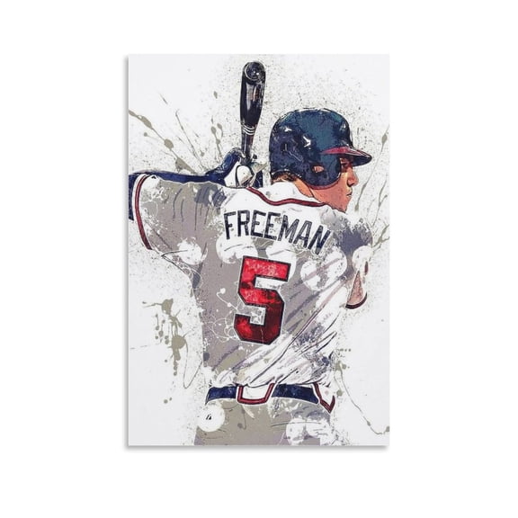 Freddie Freeman Poster Baseball Portrait Art Canvas Bedroom Wall Decor Print Picture Office Canvas Art Poster and Wall Art Picture Print Modern Family bedroom Decor Posters 12x18inch(30x45cm)
