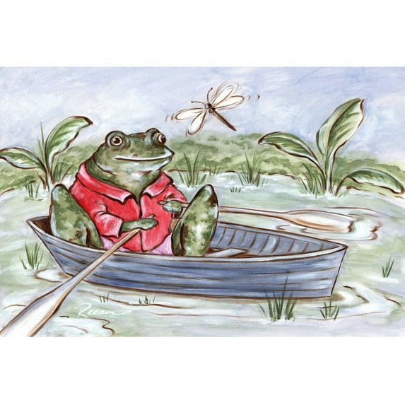 "Freddie Gone Rowing" Painting Print on Wrapped Canvas