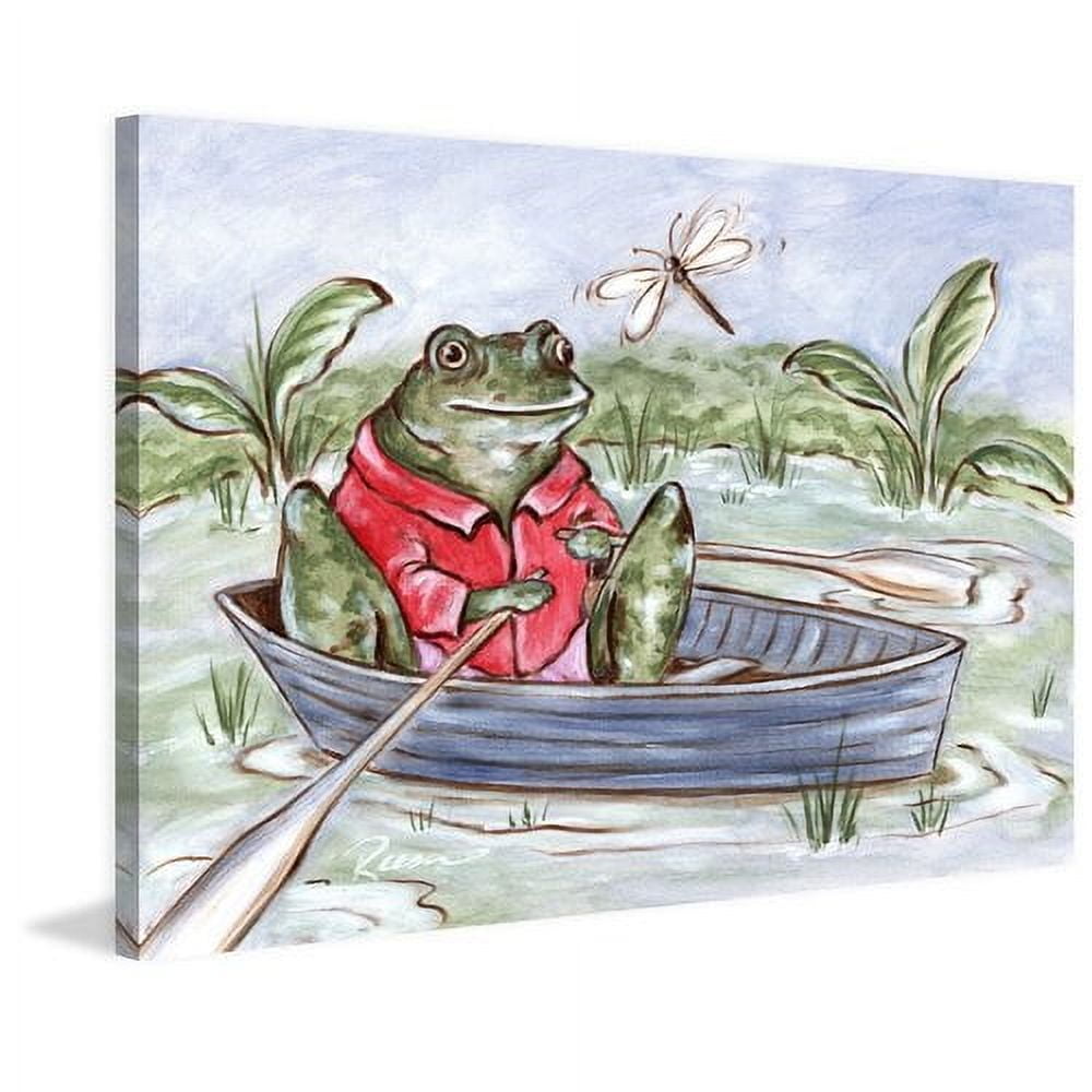 "Freddie Gone Rowing" Painting Print on Wrapped Canvas