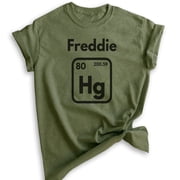 Freddie Hg Shirt, Unisex Womens Mens Shirt, Science Shirt, Music Rock n Roll Shirt, Mercury Shirt, Heather Military Green, Large