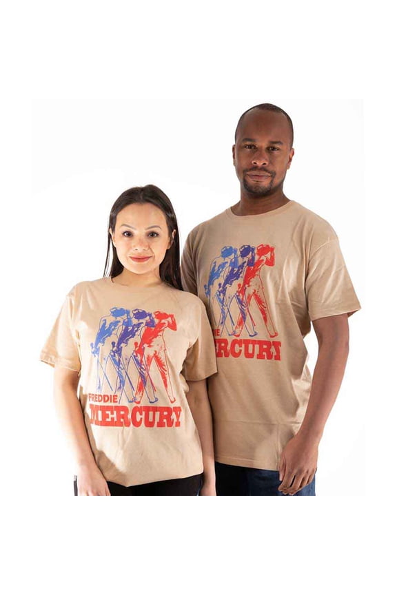 Freddie Mercury Unisex T-Shirt: Multicolour Photo  (Large)
