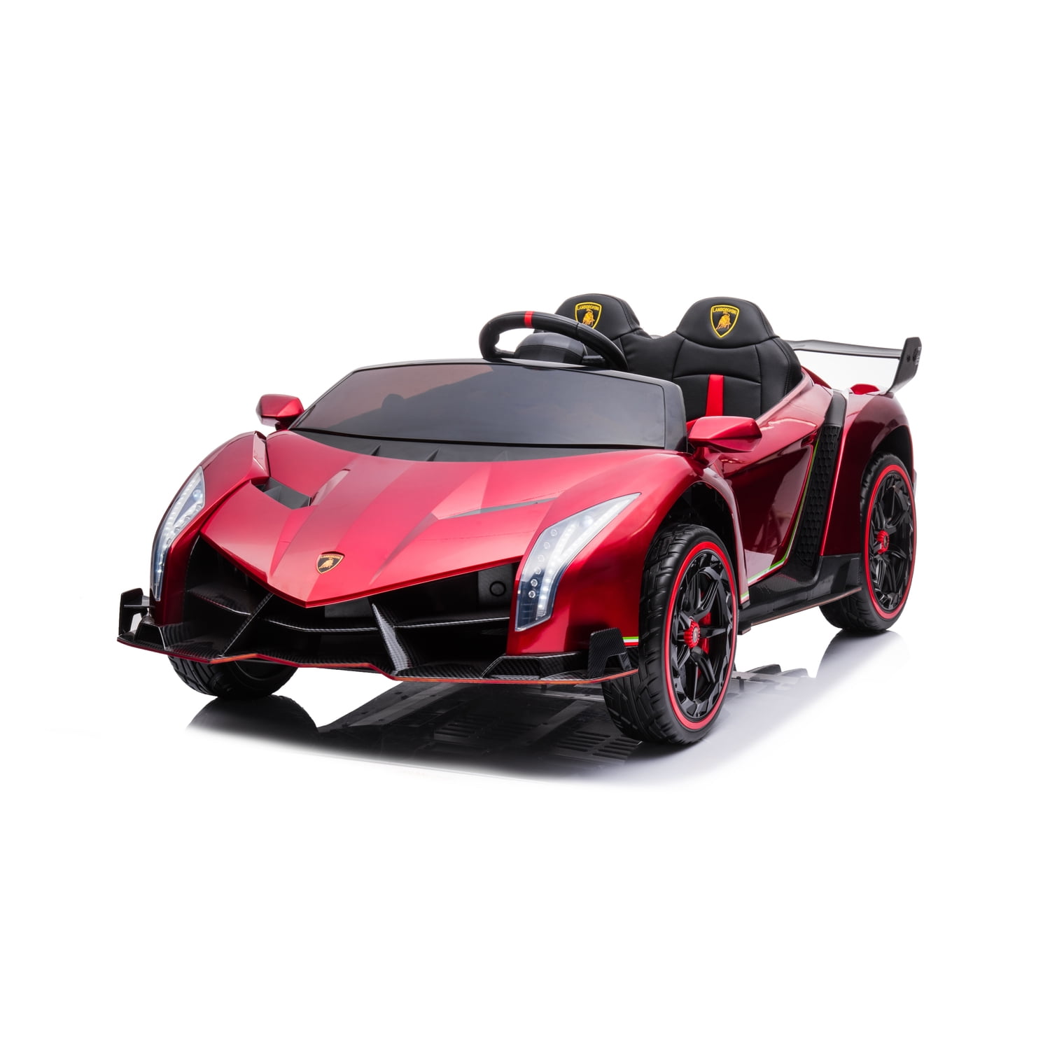 Red 24V Lamborghini Veneno Ride-On Car with EVA Tires