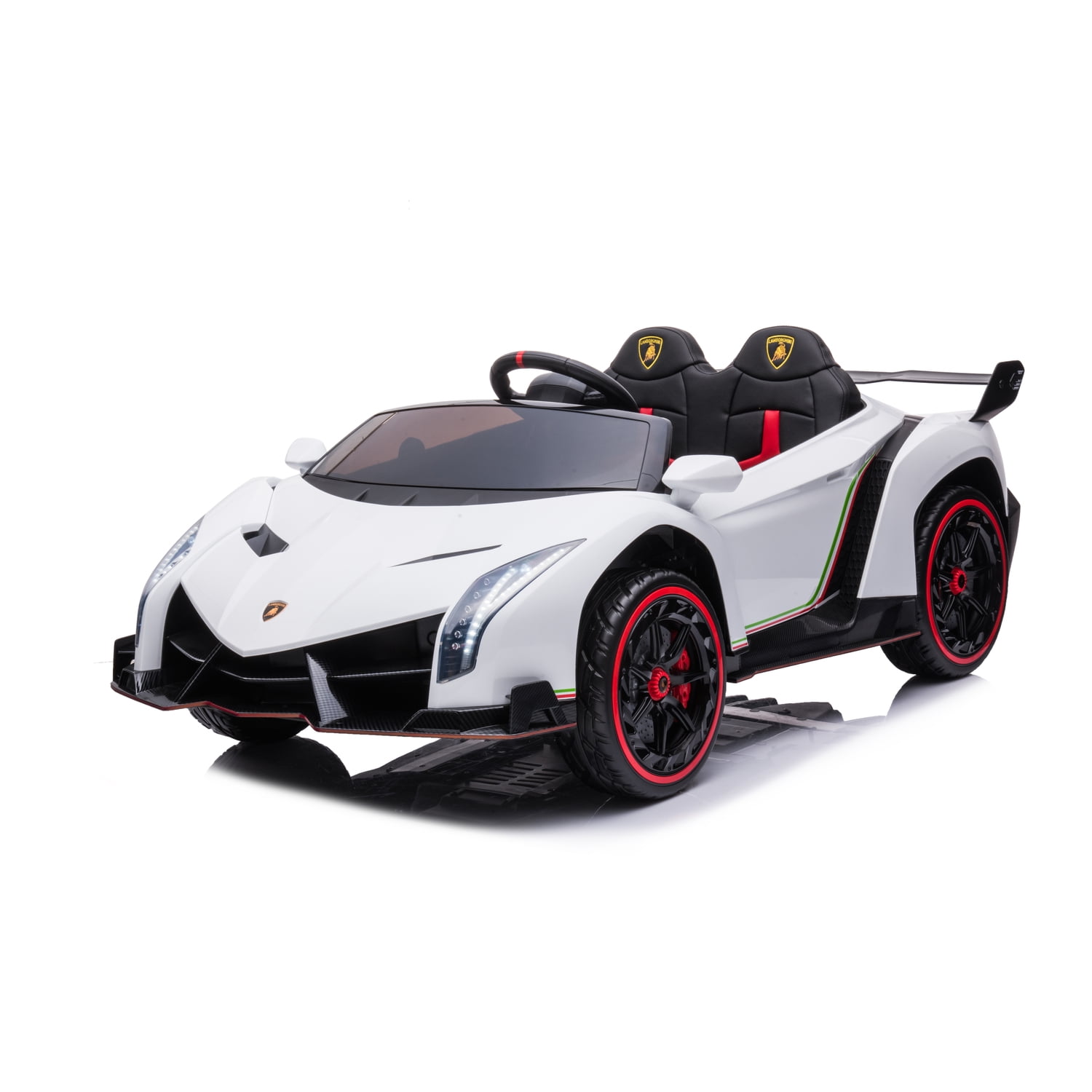 Freddo White 24 V Lamborghini Veneno Powered Ride On with Parental