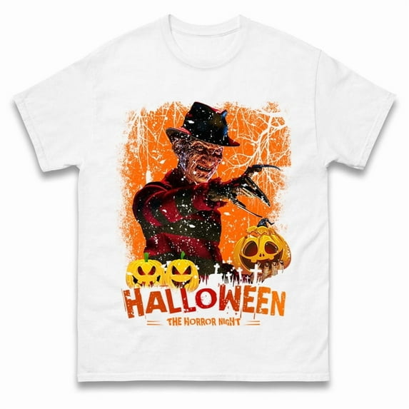 Freddy Krueger Halloween The Horror Night T Shirt,White Color,Size 2XL