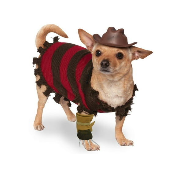 A Nightmare on Elm Street Freddy Krueger Pet Costume for Dogs or Cats by Rubies, XL