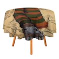 thumbnail image 1 of Freddy Krueger Round Table Cloth Washable Reusable Round Tablecloth Cartoon Fun Table Cover for Dinner Kitchen Party Picnic 50x50in, 1 of 8