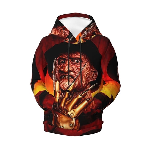 Freddy Krueger Teen Boys Girls Hoodies 3D Printed Hooded Sweatshirts for Kids Long Sleeve Casual Unisex Pullovers with Pockets