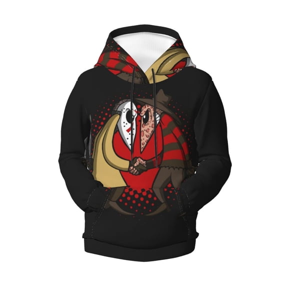 Freddy Krueger Teen Boys Girls Hoodies 3D Printed Hooded Sweatshirts for Kids Long Sleeve Casual Unisex Pullovers with Pockets