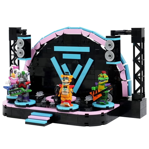 Midnight Security Bear Rock Stage Custom MOC Building Set 395pcs
