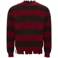 thumbnail image 1 of Freddy Same Sweaters Knit Sweater Long Sleeve Striped Jumper Sweaters Pullovers, 1 of 9