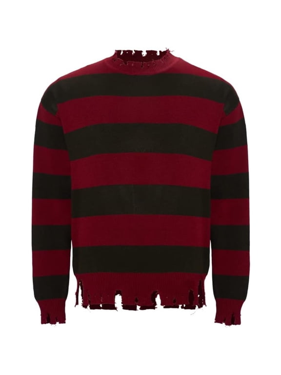 Freddy Same Sweaters Knit Sweater Long Sleeve Striped Jumper Sweaters Pullovers