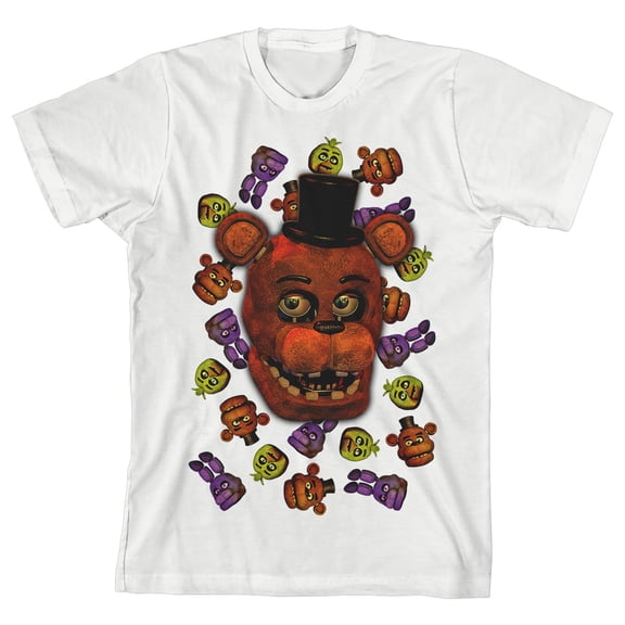 Freddy's Big Face Video Game White Tee Shirt-S