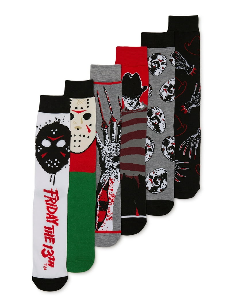 Freddy Vs Jason Crew Socks, 6-Pack - Walmart.com