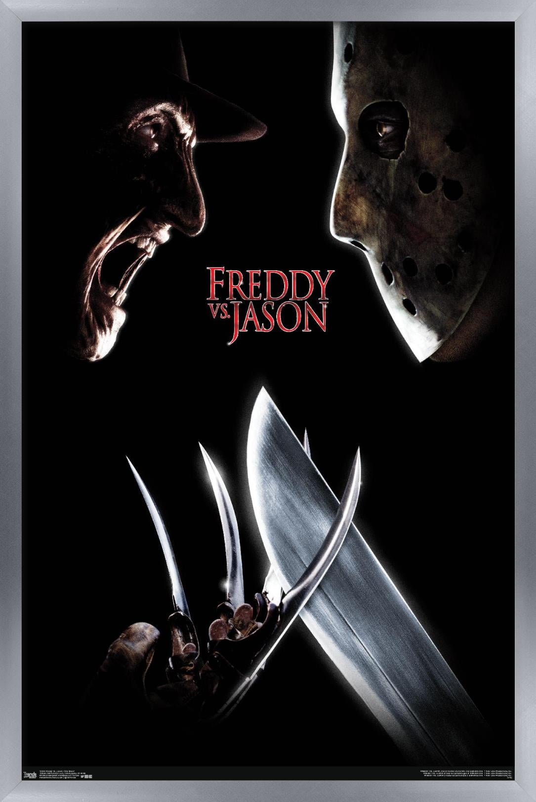 Freddy vs. Jason - One Sheet Wall Poster, 14.725" x 22.375" Framed