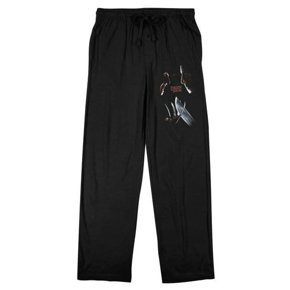 Freddy vs. Jason One on One Men's Black Graphic Sleep Pants-Large