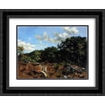 thumbnail image 1 of Frederic Bazille 2x Matted 24x20 Black Ornate Framed Art Print 'Landscape at Chailly', 1 of 2