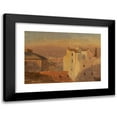 thumbnail image 1 of Frederic Edwin Church 14x11 Black Modern Framed Museum Art Print Titled - Rooftops, Rome, Italy (1868-69), 1 of 5