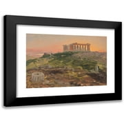 Frederic Edwin Church 14x11 Black Modern Framed Museum Art Print Titled - The Parthenon from the Southeast (1869)