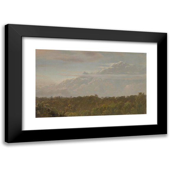 Frederic Edwin Church 14x11 Black Modern Framed Museum Art Print Titled - Thunder Clouds, Jamaica (1865)