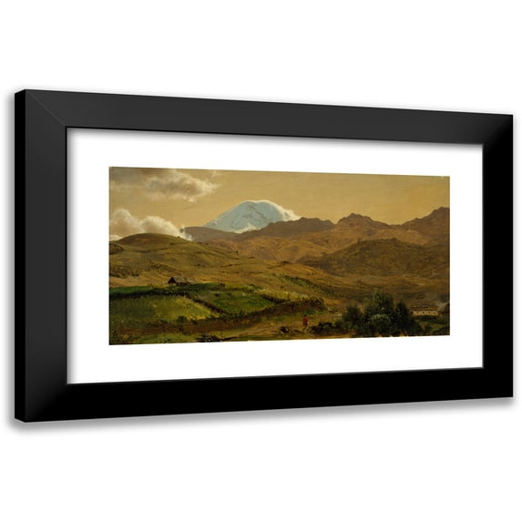 Frederic Edwin Church 14x9 Black Modern Framed Museum Art Print Titled - Mount Chimborazo, Ecuador (1857)