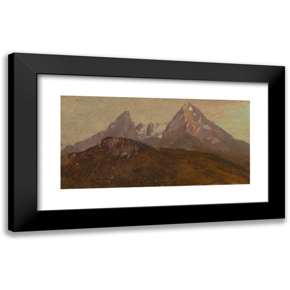 Frederic Edwin Church 14x9 Black Modern Framed Museum Art Print Titled - The Watzmann, Berchtesgaden, Bavaria (1868)