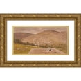 thumbnail image 1 of Frederic Edwin Church 14x9 Gold Ornate Wood Frame and Double Matted Museum Art Print Titled - Landscape (1865), 1 of 4
