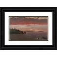 thumbnail image 1 of Frederic Edwin Church 24x17 Black Ornate Framed Double Matted Museum Art Print Titled: Schoodic Peninsula from Mount Desert at Sunrise (1850-55), 1 of 5