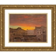 thumbnail image 1 of Frederic Edwin Church 24x18 Gold Ornate Framed and Double Matted Museum Art Print Titled - Rome, Rooftops at Sunset (1868-69), 1 of 4