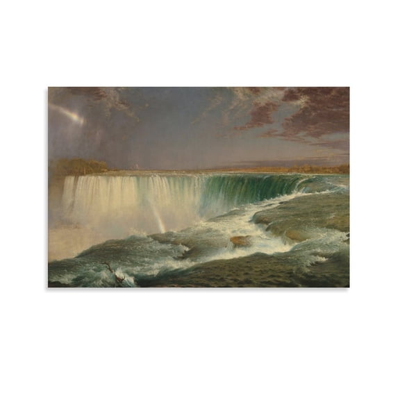 Frederic Edwin Church Painting Art Poster Niagara Falls Print Canvas Poster Room Aesthetic Poster Print Art Wall Painting Canvas Posters Gifts Modern Bedroom Decor 12x18inch(30x45cm)