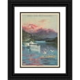 thumbnail image 1 of Frederic Hugo d' Alési 11x14 Black Ornate Wood Framed Double Matted Museum Art Print Titled: Lake Annecy, Paris-Lyon-Mediterranee (1900), 1 of 5