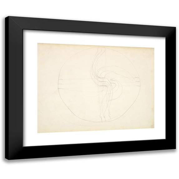 Frederic Leighton 14x12 Black Modern Framed Museum Art Print Titled - Circular Diagram (ca. 1849)