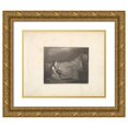 thumbnail image 1 of Frederic Leighton 14x12 Gold Ornate Wood Frame and Double Matted Museum Art Print Titled - A Deathbed Scene (ca. 1849), 1 of 4