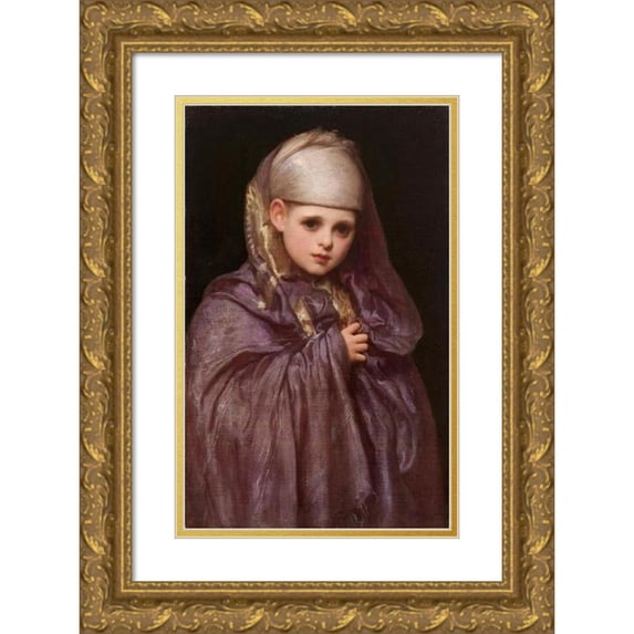 Frederic Leighton 16x24 Gold Ornate Framed and Double Matted Museum Art Print Titled - Little Fatima