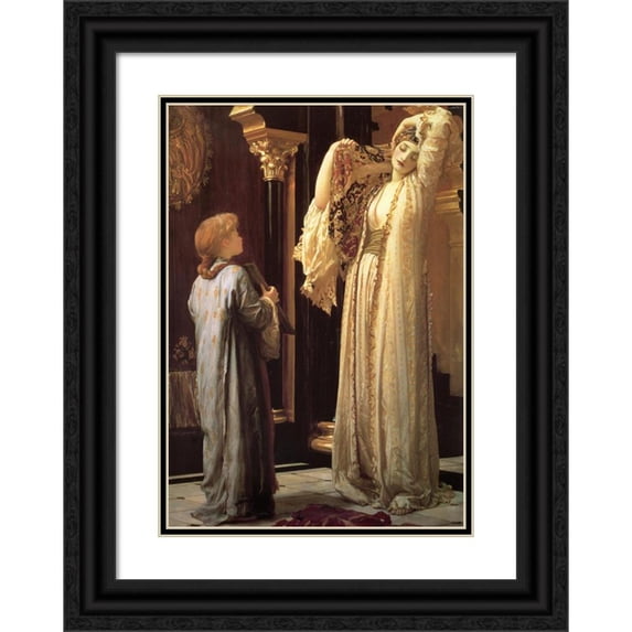 Frederic Leighton 18x24 Black Ornate Framed Double Matted Museum Art Print Titled: Light of the Harem (C. 1880)