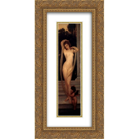 Frederic Leighton 2x Matted 14x24 Gold Ornate Framed Art Print 'A Bather'