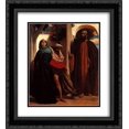 thumbnail image 1 of Frederic Leighton 2x Matted 20x22 Black Ornate Framed Art Print 'Jezebel and Ahab Met by Elijah', 1 of 2