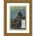 thumbnail image 1 of Frederic Remington 14x18 Gold Ornate Wood Frame and Double Matted Museum Art Print Titled - The Century; New Year's Number, January (1902), 1 of 4