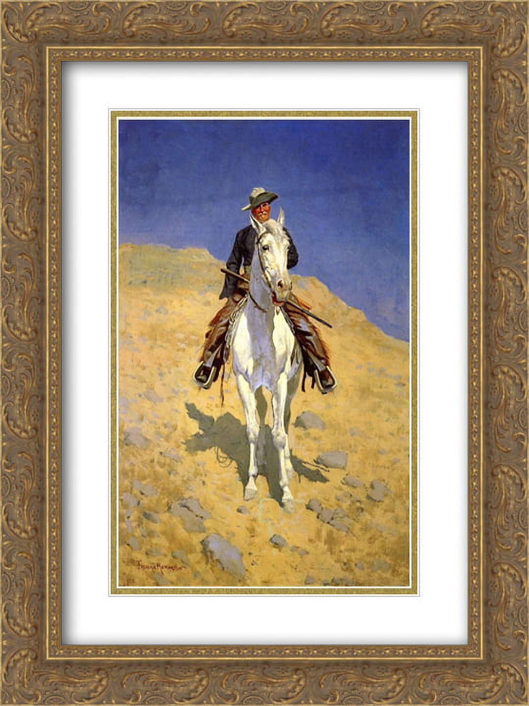 Frederic Remington 2x Matted 20x24 Gold Ornate Framed Art Print  'Self-Portrait on a Horse' - Walmart.com, image size:1080x1440