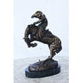 thumbnail image 1 of Nifao Frederic Remington Rattlesnake Bronze Replica Statue – Bronze Statue on Marble Base, Western Art, 9"L x 6"W x 13"H, 1 of 12
