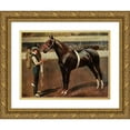 thumbnail image 1 of Frederic Whiting 18x14 Gold Ornate Wood Frame and Double Matted Museum Art Print Titled - Mr. Butler's Hackney Stallion, Kirkburn Toreador, 1 of 4