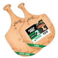 thumbnail image 1 of Frederica Trading Bamboo Pizza Peel Paddle 2 Piece Set | Wooden Pizza Paddle for Baking Pizza, Bread, Fruits & Vegetables | Pizza Cutting Board with Handle, Wooden Pizza Peel 2 Pc LG & XL, 1 of 6