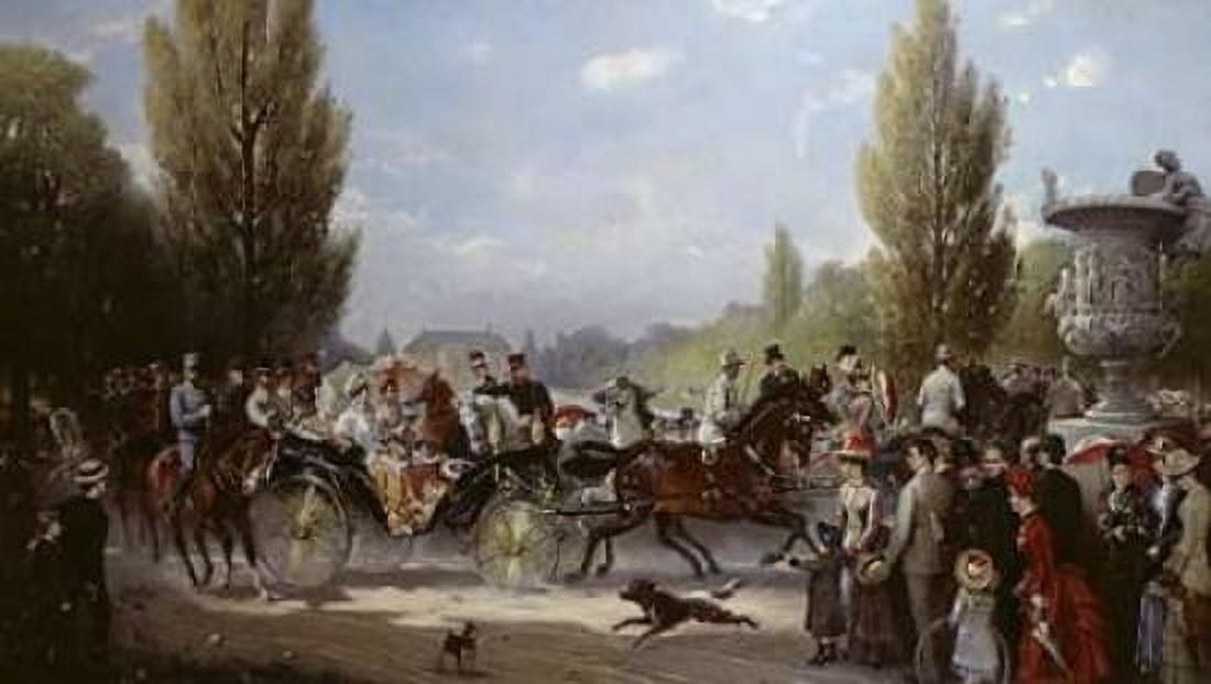 Frederich II and Victoria On The Way To Potstam Canvas Art - FA Elmar Eschwege (24 x 36)