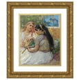 thumbnail image 1 of Frederick Arthur Bridgman 12x14 Gold Ornate Wood Frame and Double Matted Museum Art Print Titled - Two Young Algerians, 1 of 4