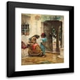 thumbnail image 1 of Frederick Arthur Bridgman 15x18 Black Modern Framed Museum Art Print Titled - The Sewing Lesson, 1 of 5