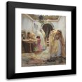 thumbnail image 1 of Frederick Arthur Bridgman 15x18 Black Modern Framed Museum Art Print Titled - Women at the Fountain, 1 of 5