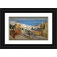 thumbnail image 1 of Frederick Arthur Bridgman 24x15 Black Ornate Framed Double Matted Museum Art Print Titled: Arab Women on a Rooftop, Algiers Beyond, 1 of 5