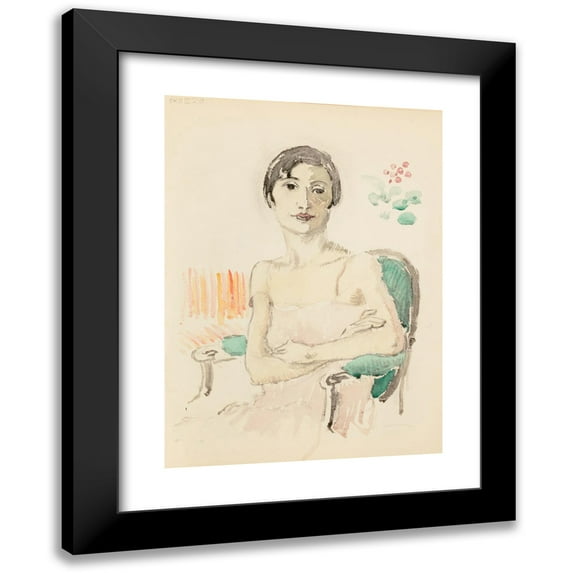 Frederick Carl Frieseke 11x14 Black Modern Framed Museum Art Print Titled - Sketchbook, Sketch 2 (ca. 1921-1930)